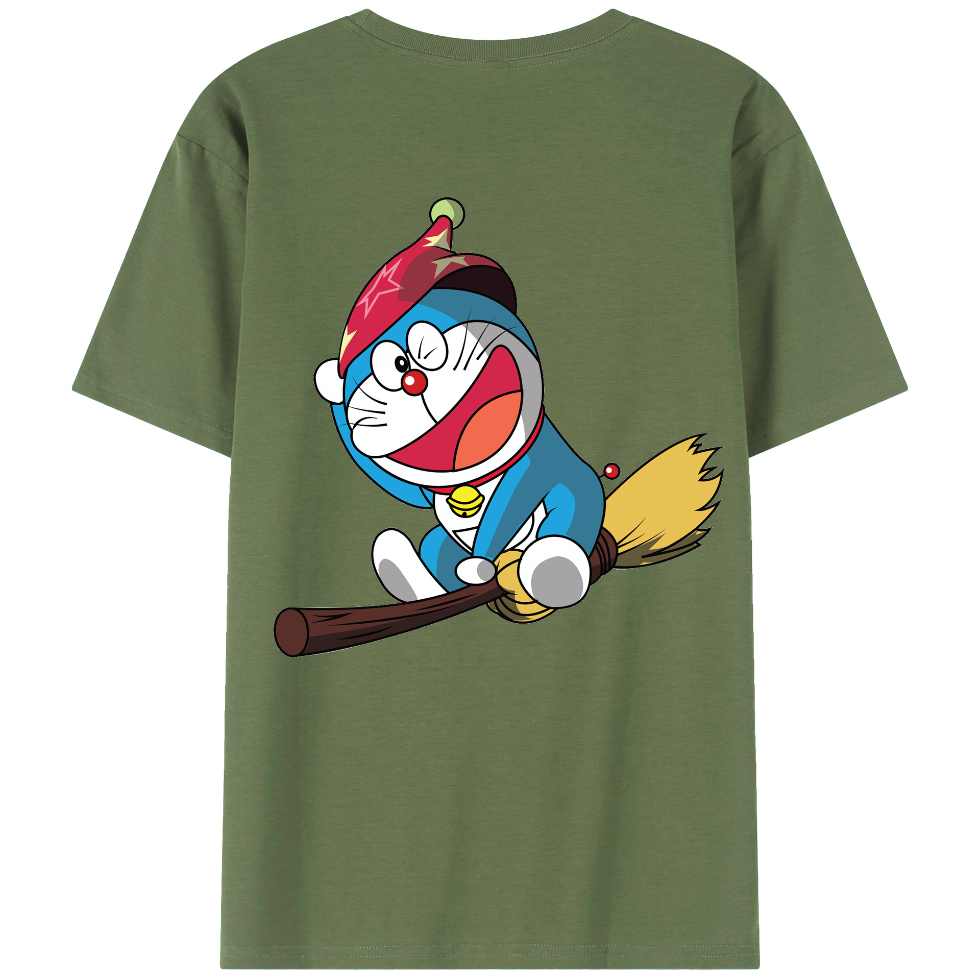 （画像用） ドラえもん Doraemon 綿100％ メンズ半袖Tシャツ（バックプリント） 通気性